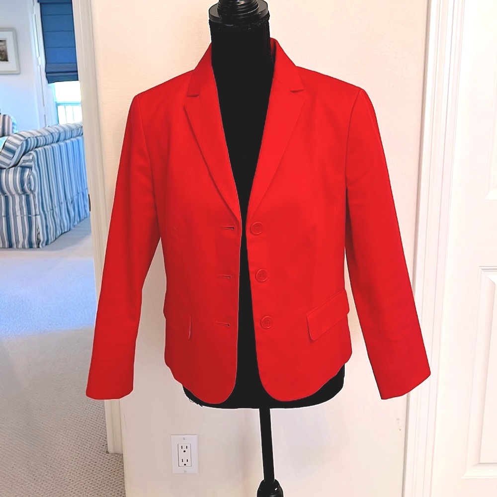 Talbots Orange Blazer Jacket 6